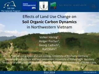 Effects of Land Use Change on Soil Organic Carbon Dynamics in Northwestern Vietnam