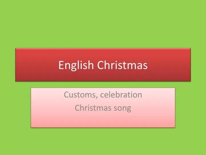 english christmas