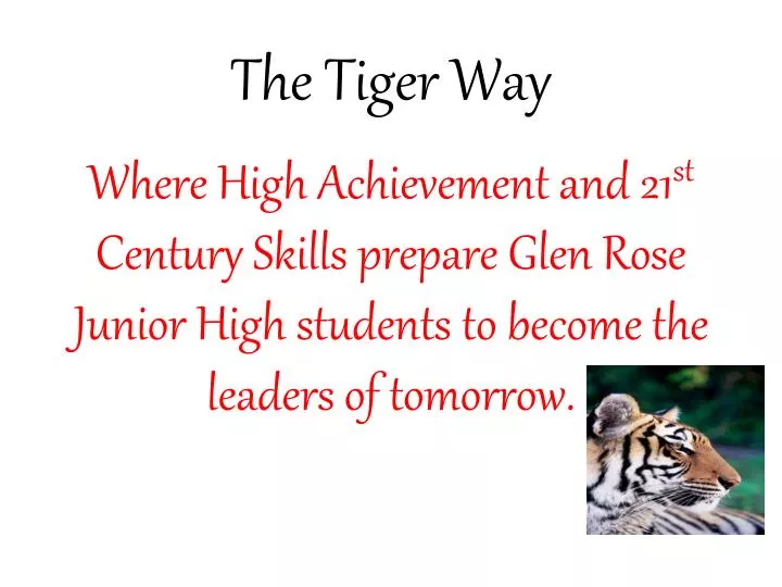 the tiger way