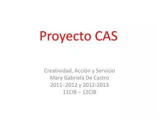 proyecto cas