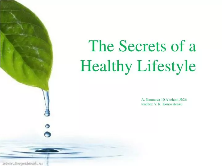 the secrets of a healthy lifestyle