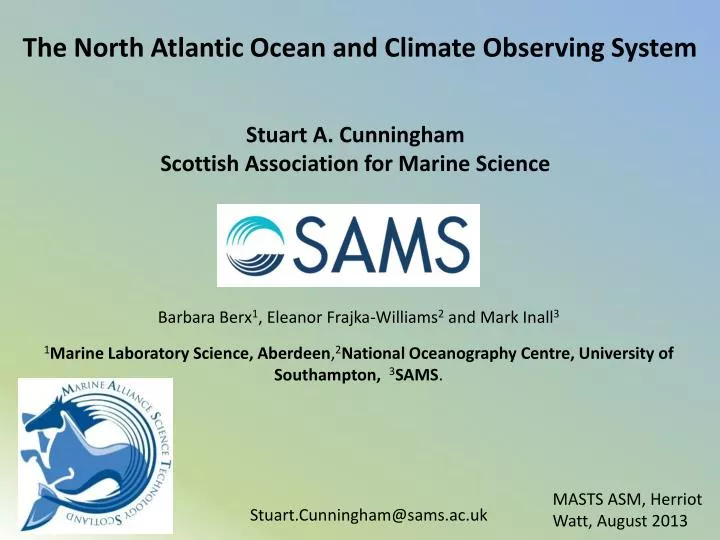 the north atlantic ocean and climate observing system