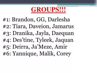 groups