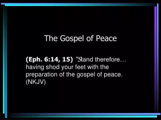 The Gospel of Peace