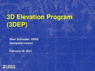 3D Elevation Program (3DEP)