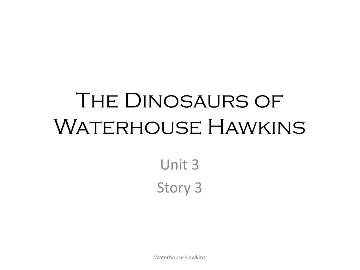 the dinosaurs of waterhouse hawkins