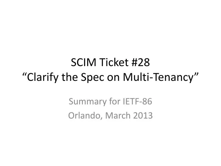 scim ticket 28 clarify the spec on multi tenancy