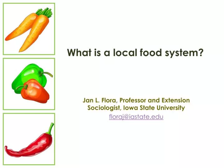 what is a local food system