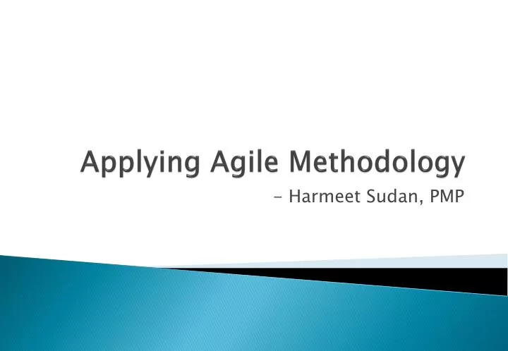applying agile methodology