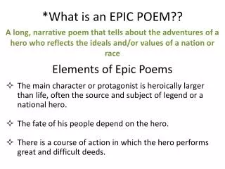 what is an epic poem
