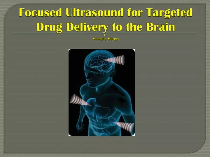 focused ultrasound for targeted drug delivery to the brain by michelle morris