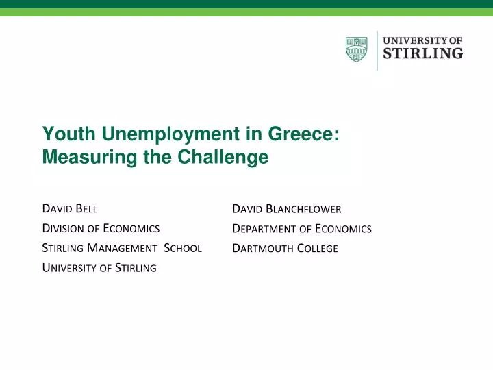 youth unemployment in greece measuring the challenge