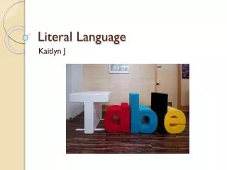 Literal Language