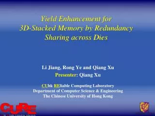 Yield Enhancement for 3D-Stacked Memory by Redundancy Sharing across Dies