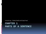 Chapter 1 Parts of a Sentence - slide 1