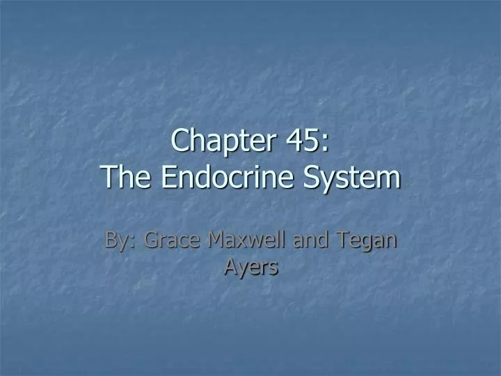 chapter 45 the endocrine system