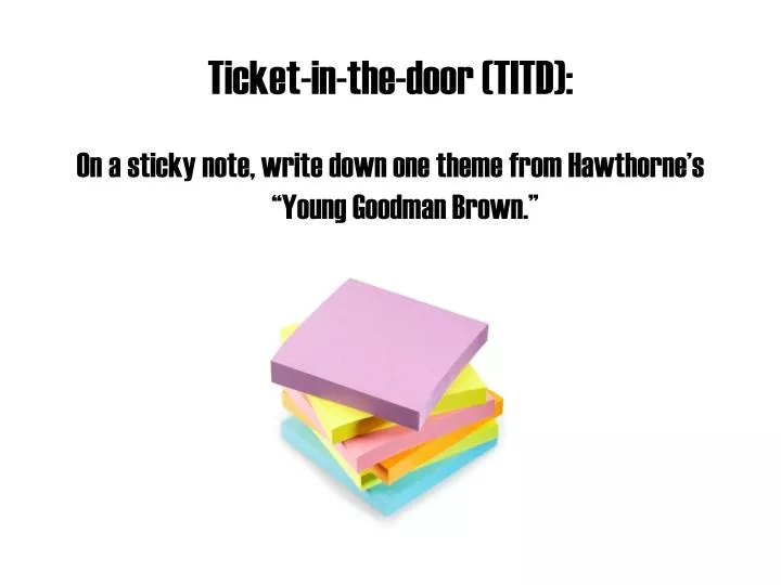 ticket in the door titd