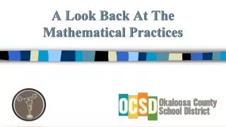 A Look Back At The Mathematical Practices