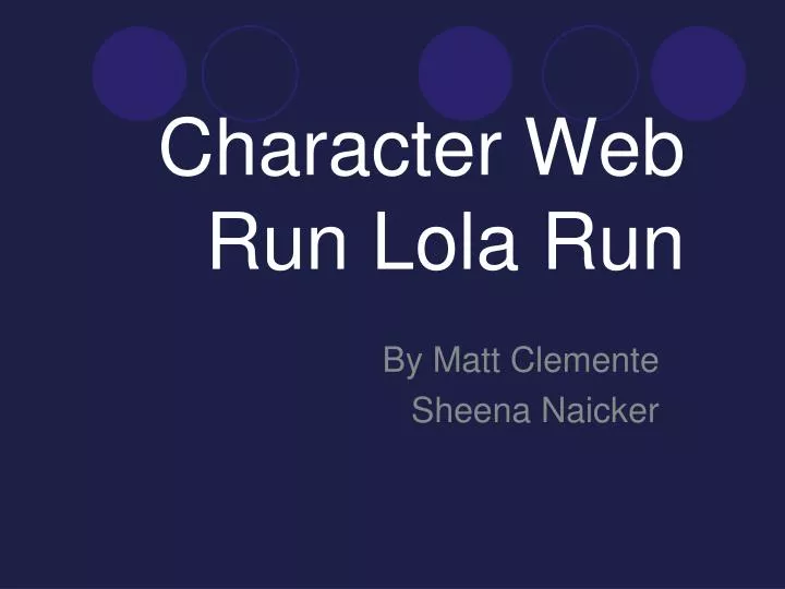 character web run lola run