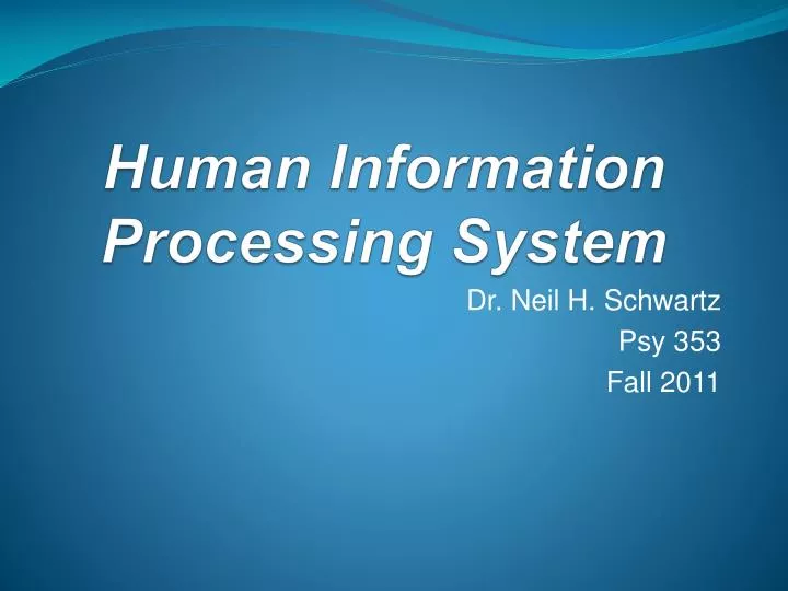 human information processing system