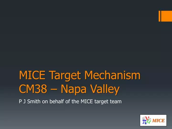 mice target mechanism cm38 napa valley