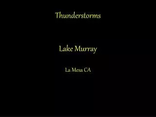 Thunderstorms