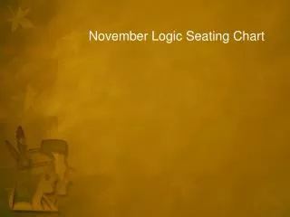 November Logic Seating Chart