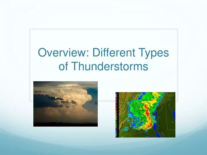 overview different types of thunderstorms