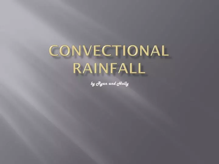 convectional rainfall