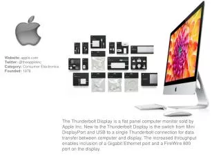 Website: apple Twitter: @ theappleinc Category: Consumer Electronics Founded: 1976