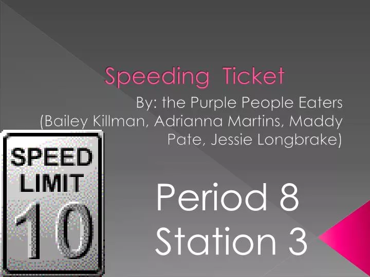 speeding ticket