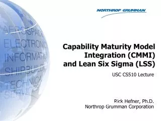 Capability Maturity Model Integration (CMMI) and Lean Six Sigma (LSS)
