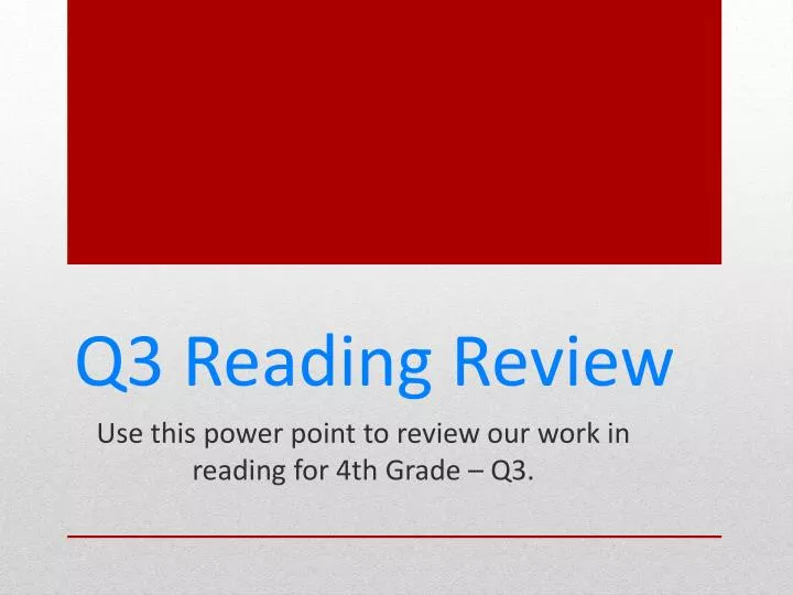 q3 reading review