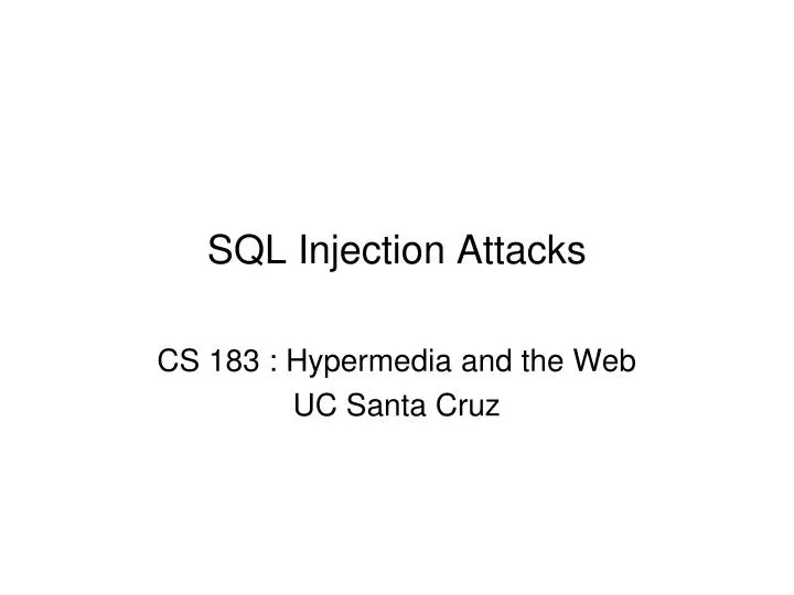 sql injection attacks