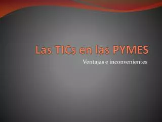 las tics en las pymes