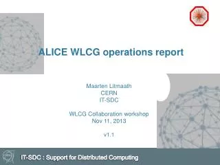 ALICE WLCG operations report