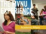 Academic Affairs - slide 1