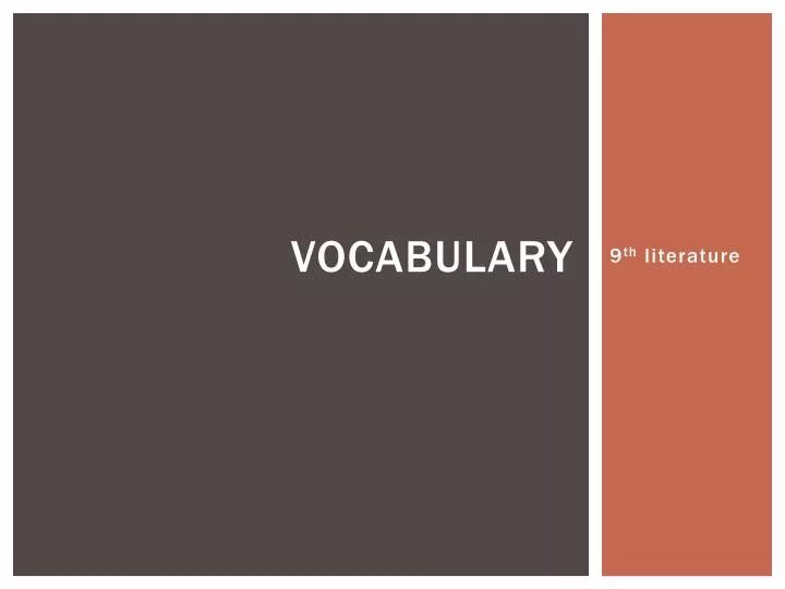 vocabulary