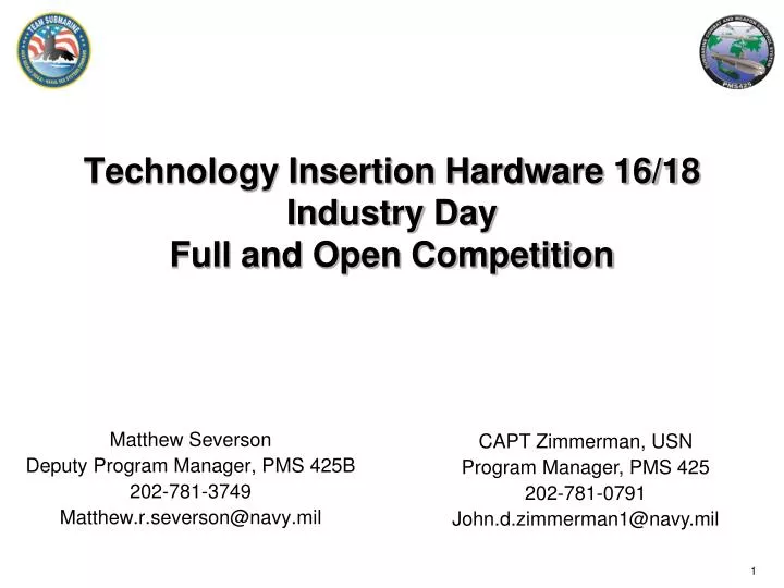 technology insertion hardware 16 18 industry day full and open competition