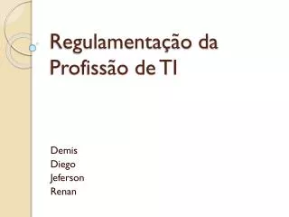 regulamenta o da profiss o de ti