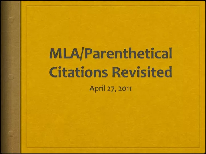 mla parenthetical citations revisited
