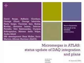 Micromegas in ATLAS: status update of DAQ integration and plans