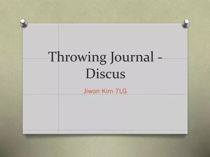 throwing journal discus
