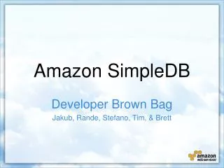 Amazon SimpleDB