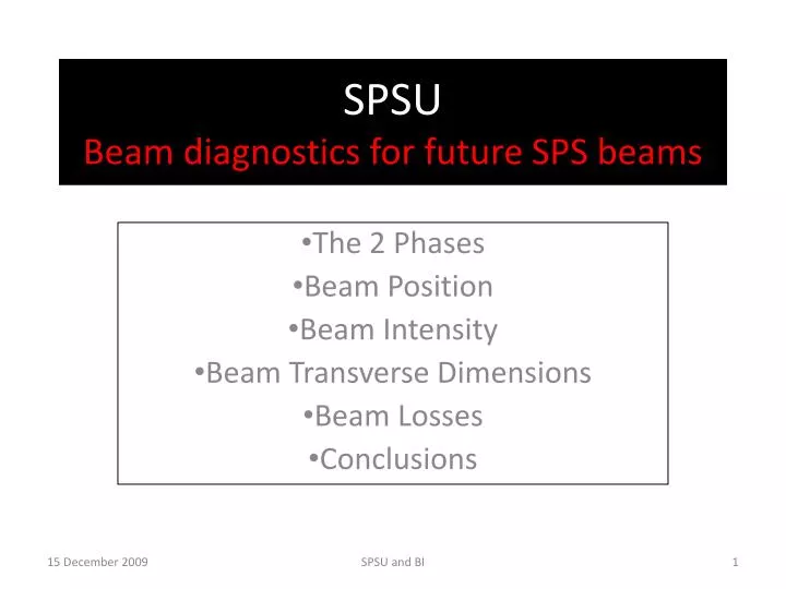 spsu beam diagnostics for future sps beams