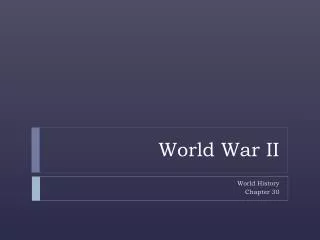 World War II