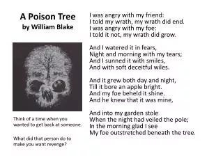 A Poison Tree by William Blake