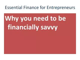 Essential Finance for Entrepreneurs
