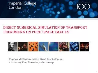Direct Numerical Simulation of Transport Phenomena on Pore-space Images