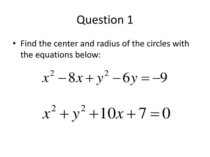 question 1